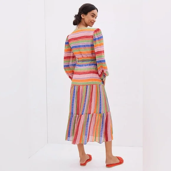 Anthropologie  Farm Rio Luana Rainbow Maxi Dress - Picture 3 of 12